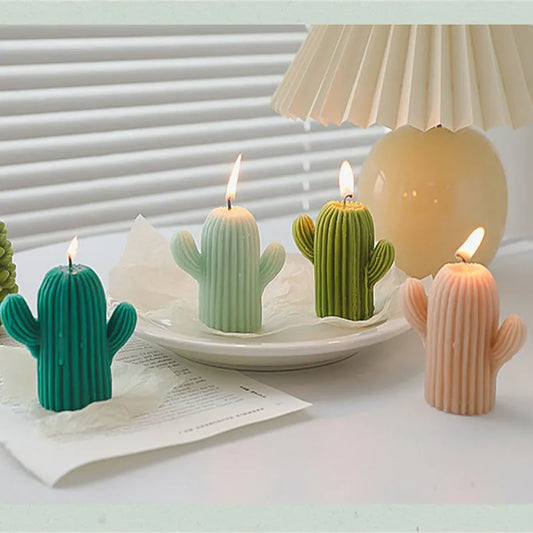 Home Decorative Candles Handmade Cactus Scented Candles for New Year