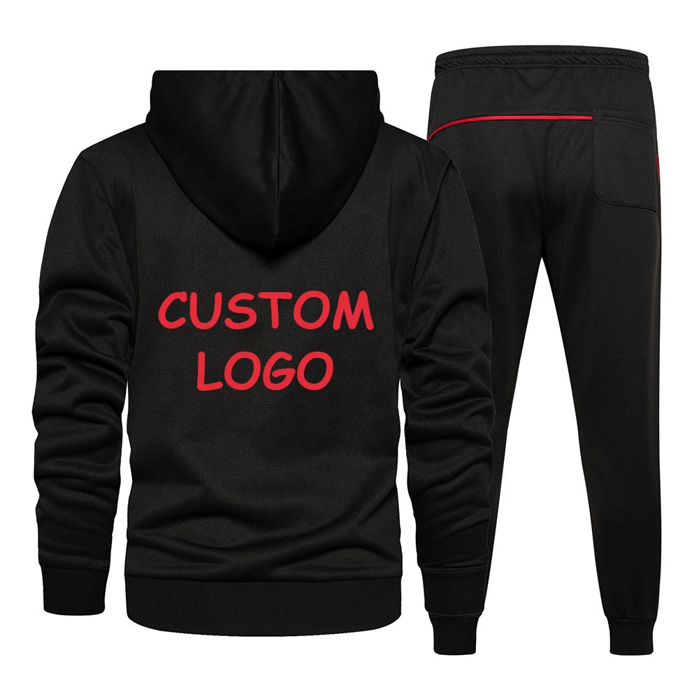 Wholesale Custom Logo Hoodie 2 Pcs Suits Fitness Tracksuit Casual Sportswear