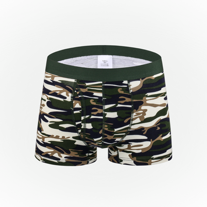 Camouflarge Stripes Teen Men's Underwear Khaki Mid-Rise Mens Briefs