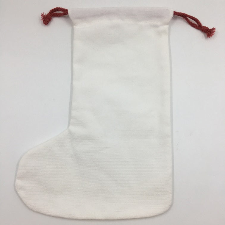 RubySub White Canvas Sublimation Christmas Stockings Sublimation Blank