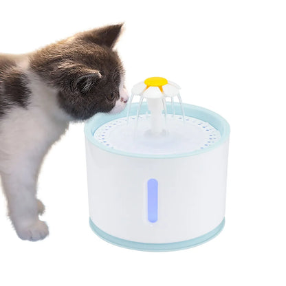 2.4L Automatic Pet LED Electric USB Dog Cat Pet Mute Drinker