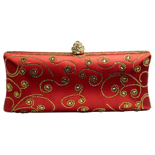 Italian Red Clutch Wallet Purse Evening Clutch Bags for Womens Party