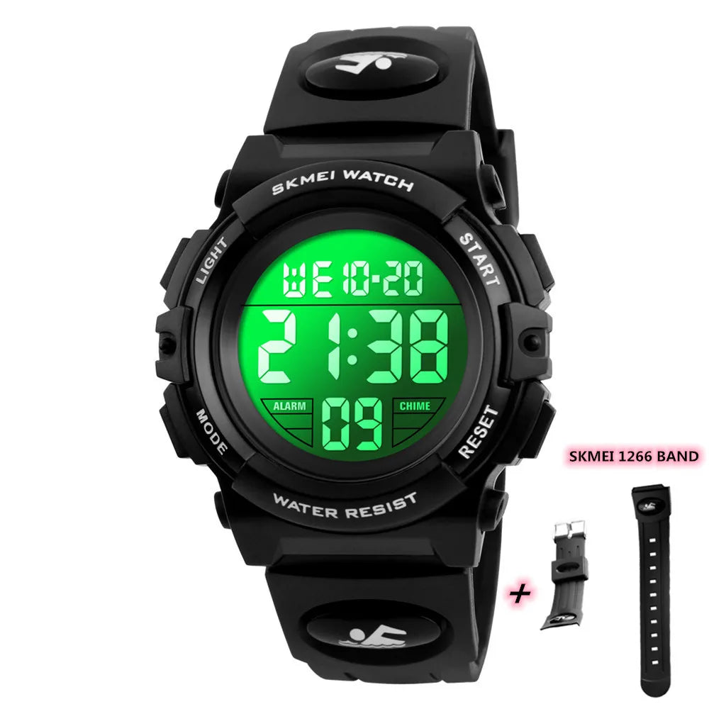 SKMEI Children LED Electronic Digital Watch Chronograph Clock Sport Watches