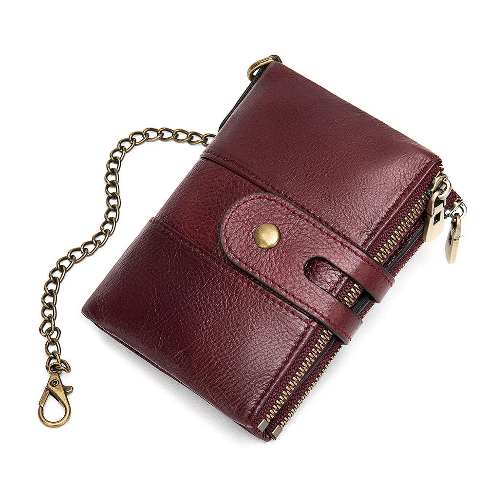 RFID Genuine Cowhide Leather Luxury Purse Men Good Quality Small Mini Leather