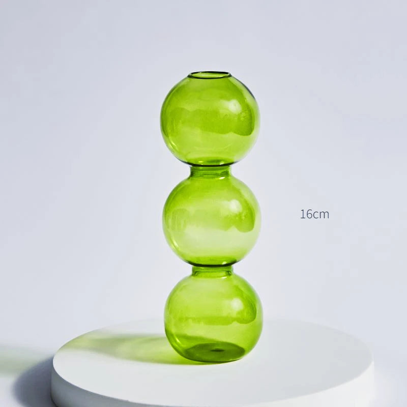 Lazzy House Candle Holders Decoration Wedding Nordic Green Glass Candlestick