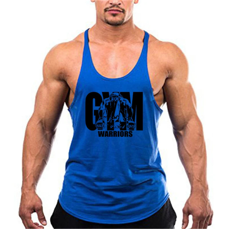 Bodybuilding Stringer Tank Top Men Cotton Gym Clothing Mens Fitness Racer