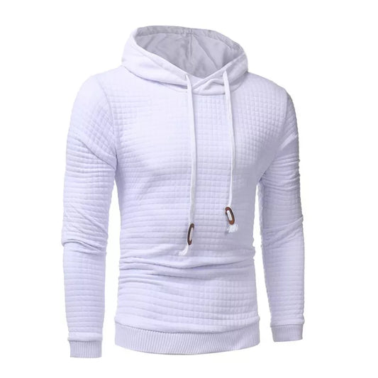 Hoodies Men 2021 Long Sleeve Casual Pullover Hooded Sweatshirt Mens White