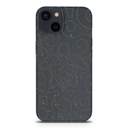 Ocean Turtle -  Biodegradable Phone Case - Ocean Blue and Black