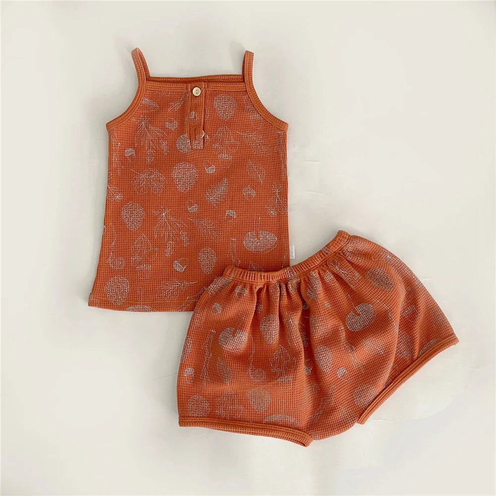 2pcs Baby Boys Girls Outfits Sets Summer Fashion Short Sleeve Kids