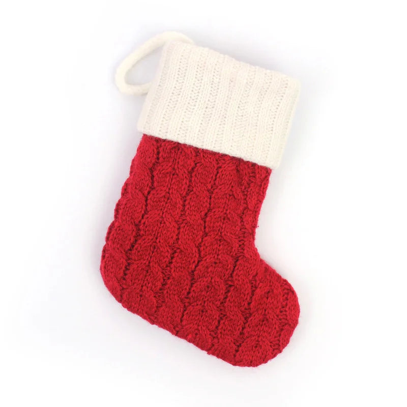 Letters Christmas Stocking New Knitting Christmas Tree Pendant Decorations