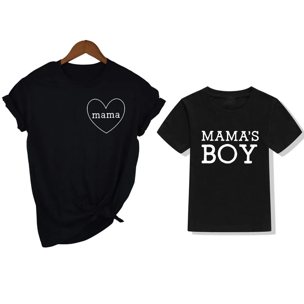 1pc Mommy and Me Shirts Mom and Son Matching Shirts Boy Mom Shirt Mama