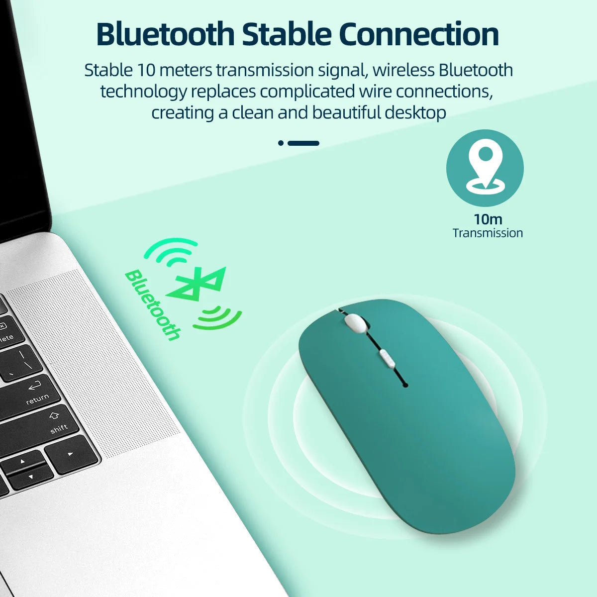 FONKEN Wireless Buetooth Mouse for Macbook Ipad Samsung Laptop Tablet Mouse