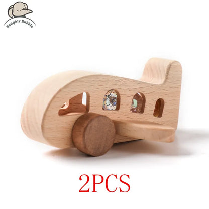 Wooden Train Birthday Toy  Montessori Toys Baby Educational Wooden Trolley