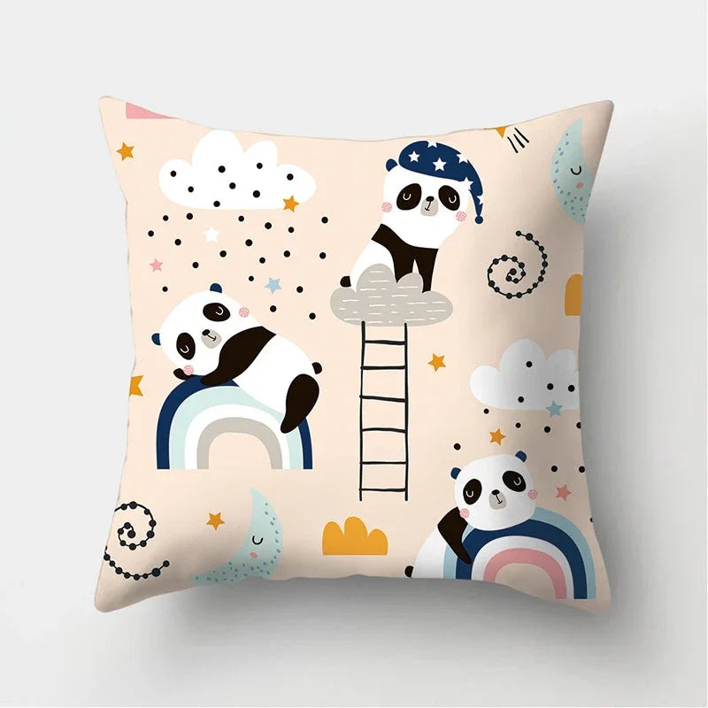 Dinosaur Alpaca Owl Panda Decorative Cushions Pillowcase Polyester Cushion Cover