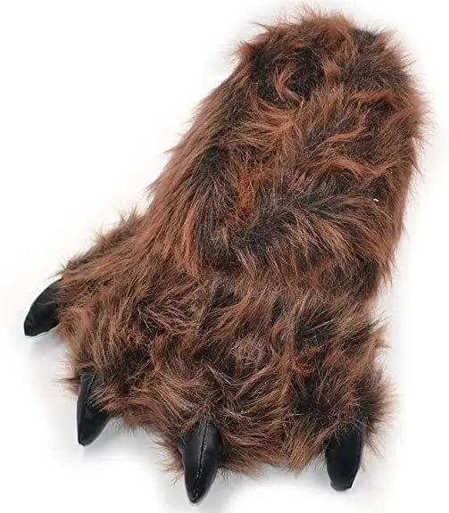 Millffy Funny Slippers Grizzly Bear Stuffed Animal Claw Paw Slippers