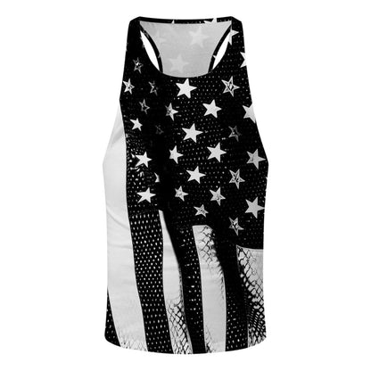 Men Summer Tank Tops Vests Casual Beach O Neck American Flag Printed