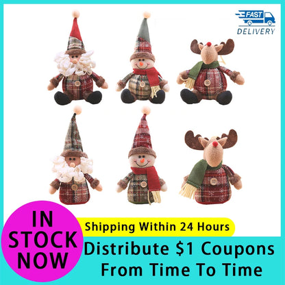 Santa Claus Christmas Doll Merry Christmas Decorations for Home Elk Christmas