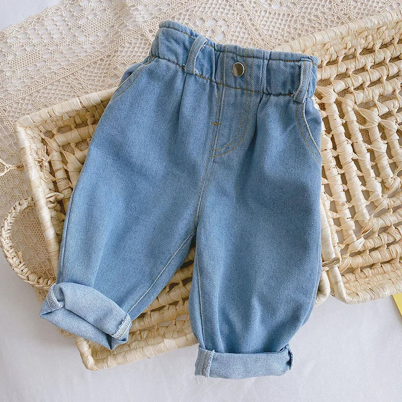 MILANCEL Autumn Fashion Denim Kids Baby Girls and Boys Jeans