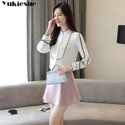 Long Sleeve OL Office Summer Women's Shirt Blouse for Women Blusas Womens Tops