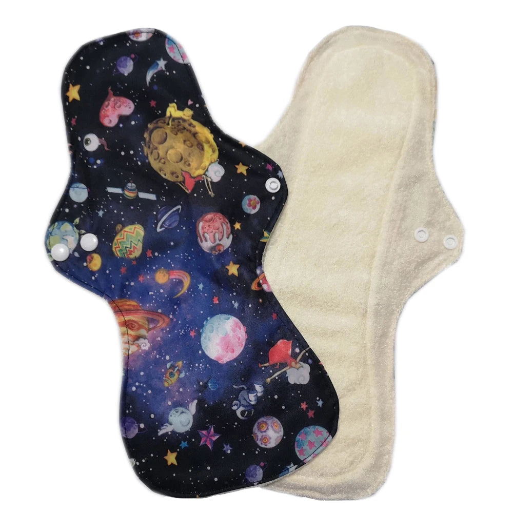 Night Use Washable Flamingo Cloth Menstrual Pad Heavy Flow Sanitary Napkin