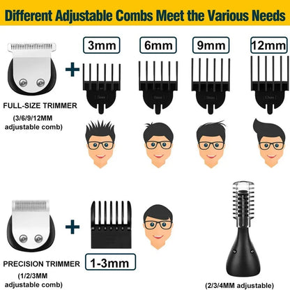 11in1 Multi Hair Trimmer Men Facial,beard,body Grooming Kits Electric