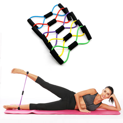 Fitness Rope Resistance Bands 8 Word Rubber Bands for Fitness Elastic Band.