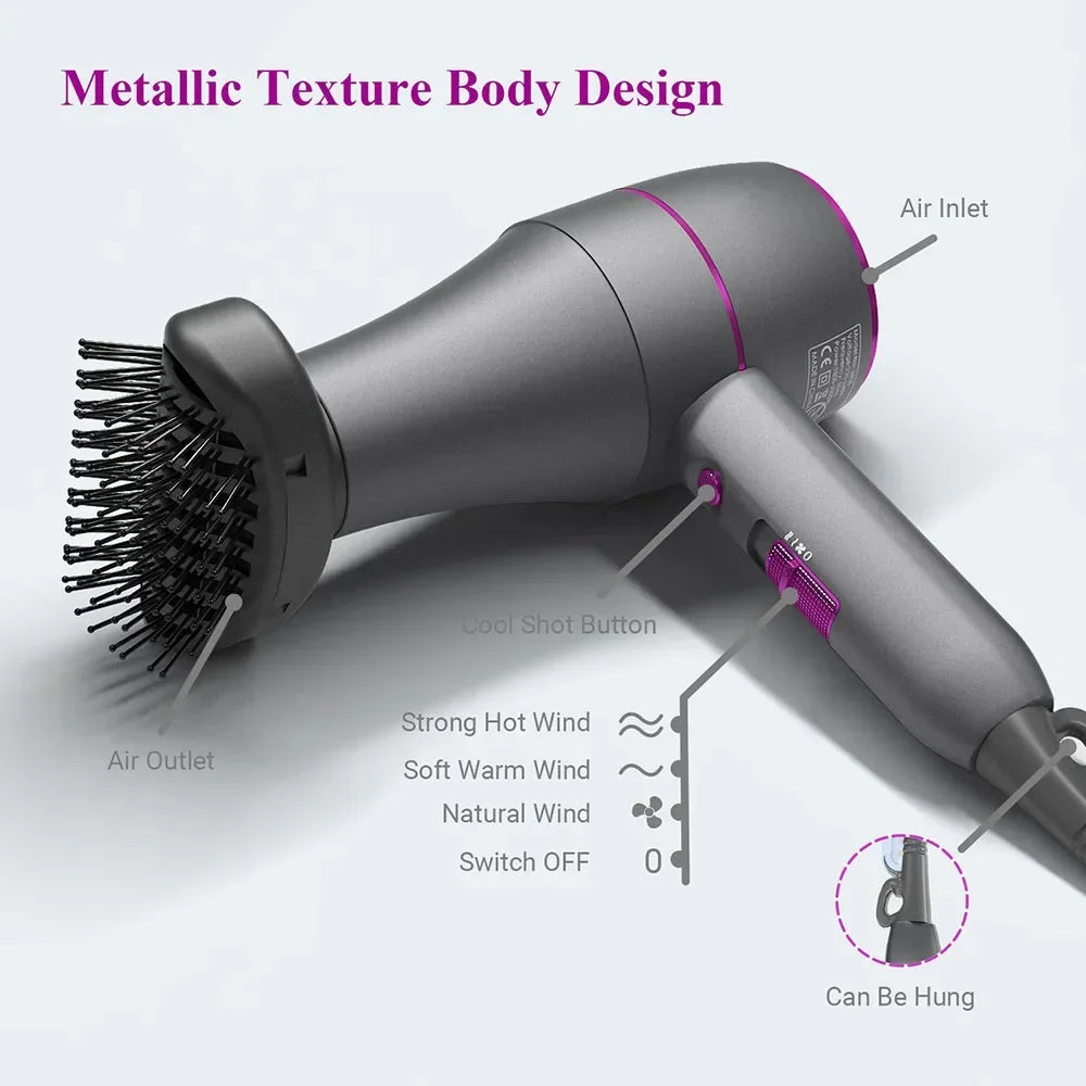 Professional Hair Dryer 1800W Powerful Hot and Cold Strong Wind Blower