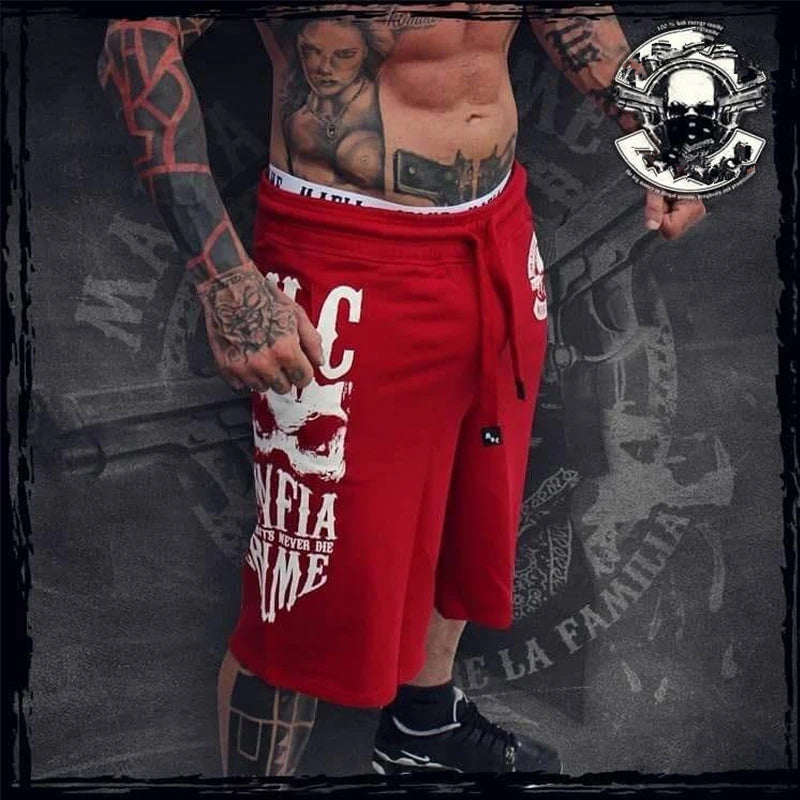 Mens Brand Men's Slim Fit Short Trousers Fitness Bodybuilding Jogger Men Shorts