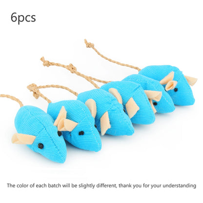 6pcs Mix Pet Toy Catnip Mice Cats Toys Fun Plush Mouse Cat Toy for Kitten