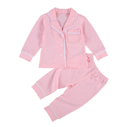 Infant Kids Baby Girls Boys 2Pcs 100% Cotton Pajama Sets Long Sleeve Jacket