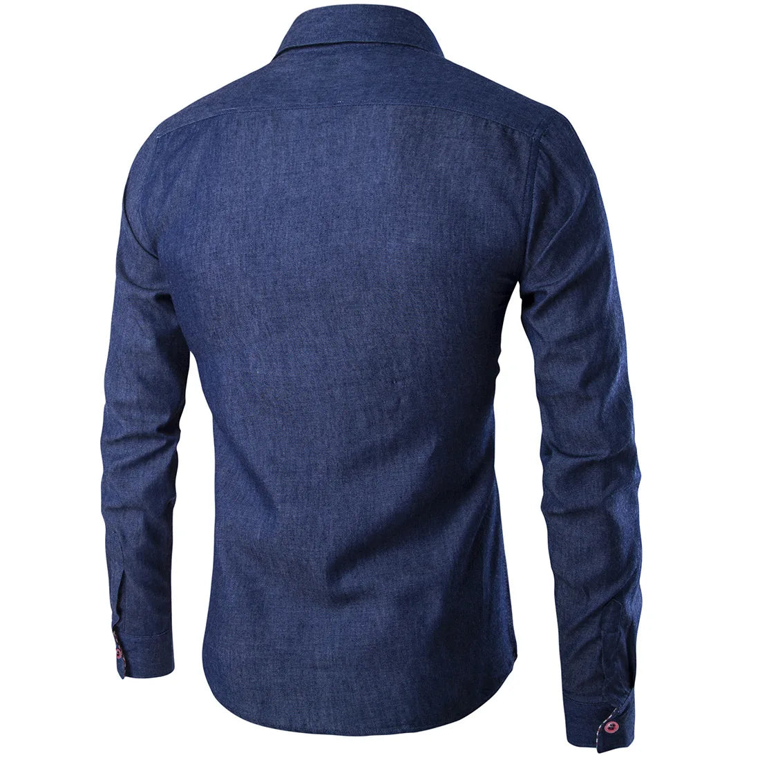 Long Sleeve Denim Shirt Men Spring Summer Casual Basic Shirts Pockets