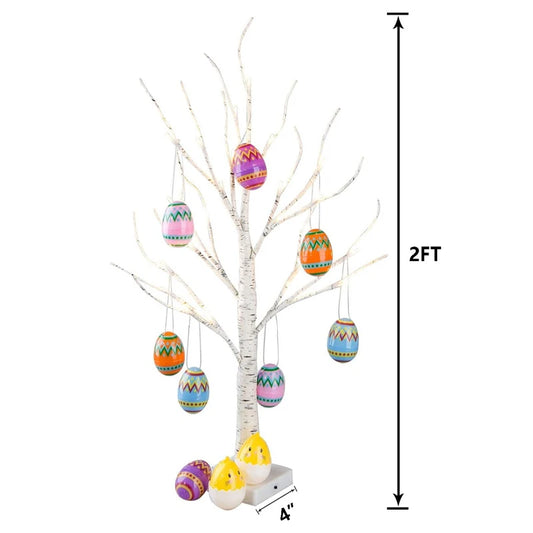 60cm Birch LED Light Easter Decorations for Home Easter Artificial Tree Wedding