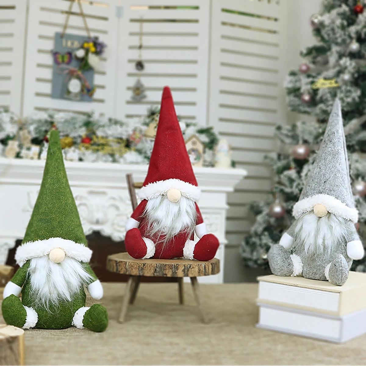 QIFU Christmas Doll Ornaments 2024 Merry Christams Decor for Home Cristmas Decor