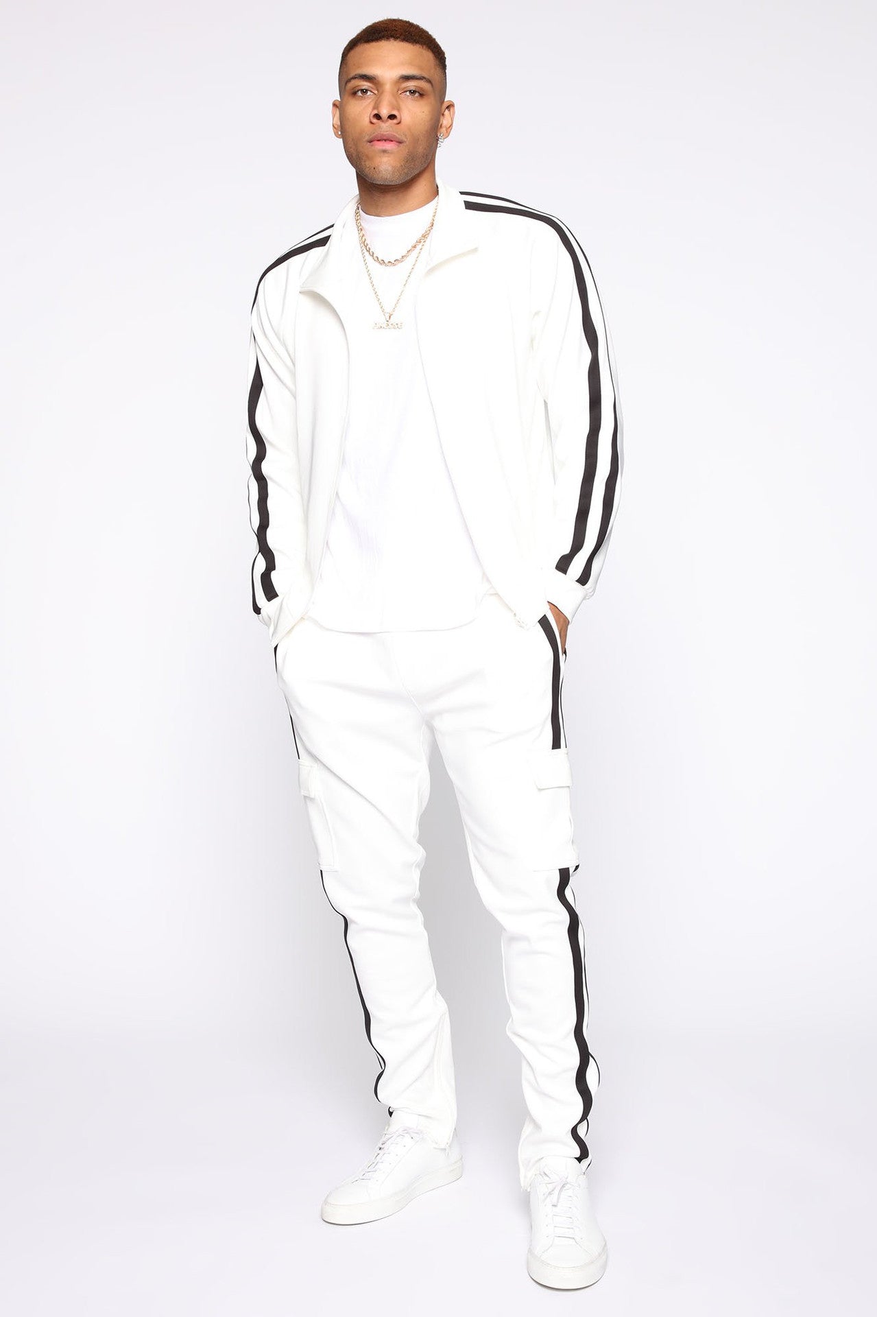 Custom 100% Polyester Mens Slim Fit Trendy Sweat Suit Set Long Sleeve Tracksuit