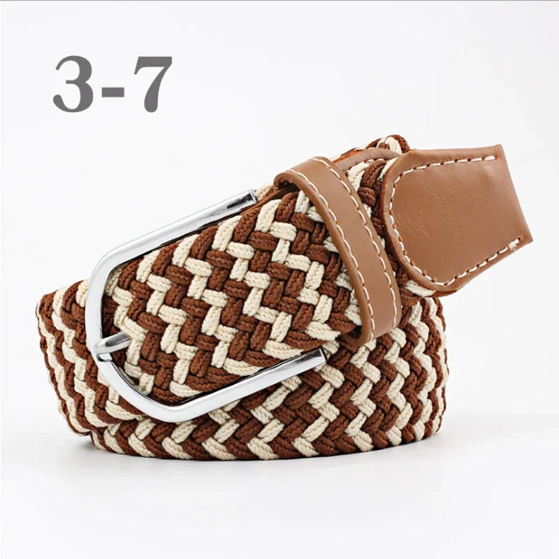 ZLD 60 Colors Female Casual Knitted Pin Buckle Men Belt