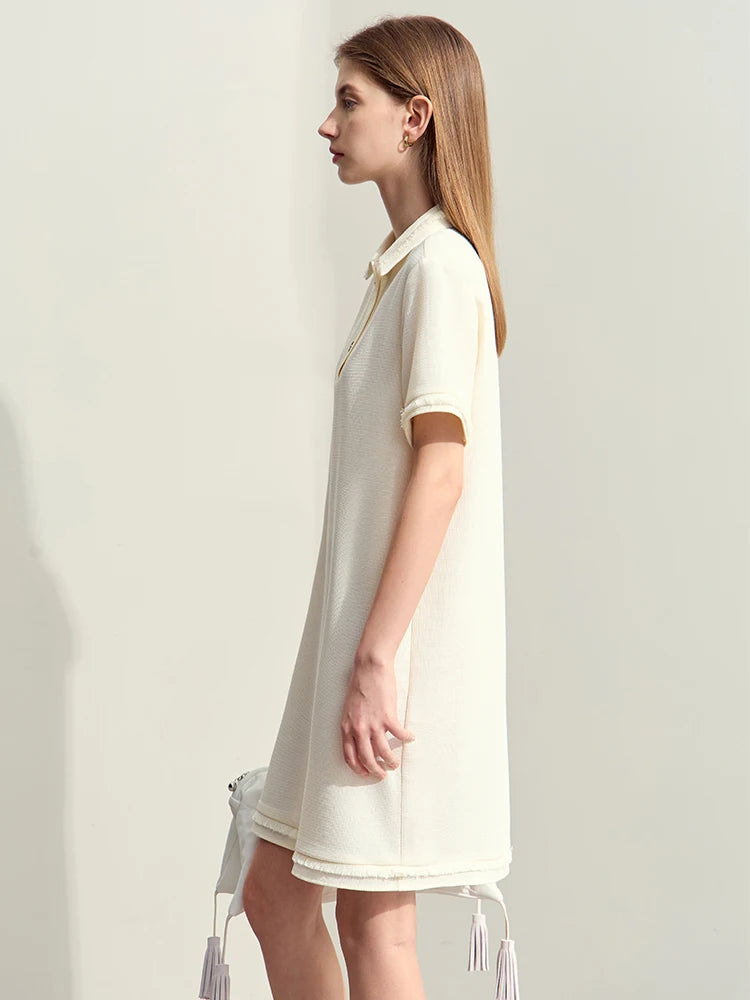 Amii Minimalism 2024 Summer New Dress for Women Elegant