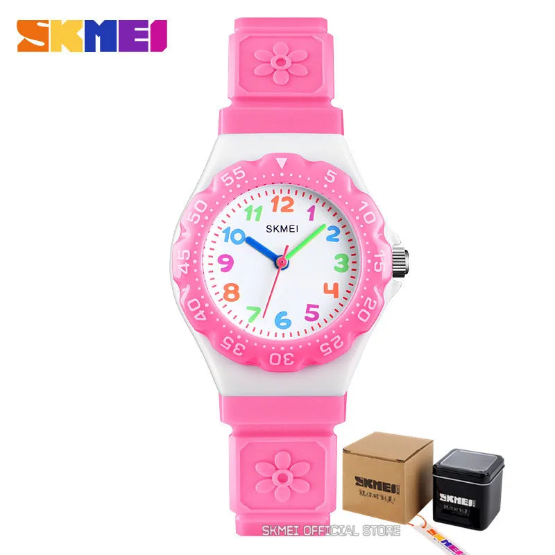 SKMEI NEW Kids Watches Outdoor Sports Wristwtatch Boys Girls Waterproof PU