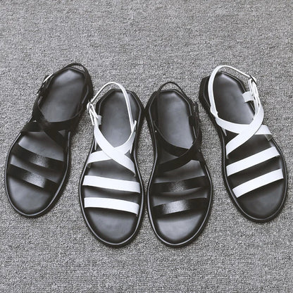 Summer Beach Sandals Mens Shoes Casual Soft Leather Men Sandals