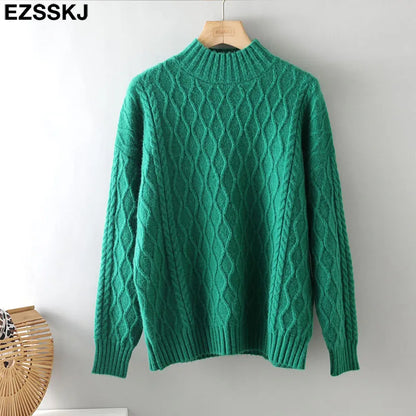 Winter Oversize Thick Sweater Pullovers long sleeves