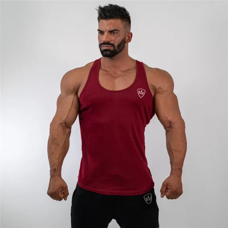 Mens Tank Tops Shirt Gym Tank Top Fitness Clothing Vest Sleeveless