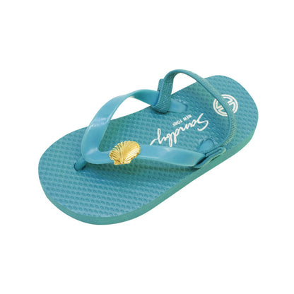 Gold Shell - Baby / Kids Flip Flops Sandal With Studs Charm for Girls