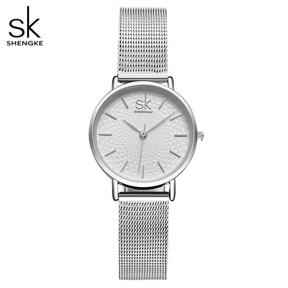 Shengke New Creative Women Watches Luxury Rosegold Quartz Ladies