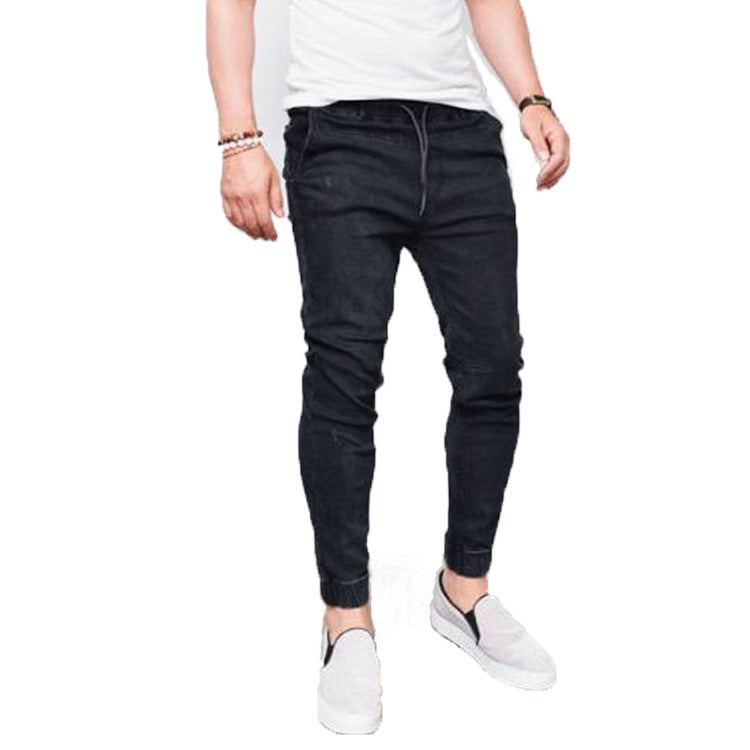 New Stylish Men Stretch Jeans Fit Denim Pants Joggers Jean's