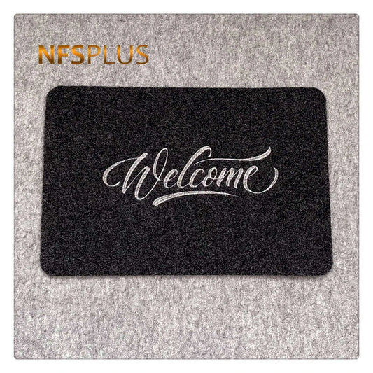 Home Decorative Front Door Mat 40x60cm Polyester Dark Grey Welcome Mats