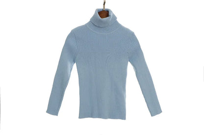 2024 New Sweater Kids Sweaters Autumn Girls Turtleneck Sweaters