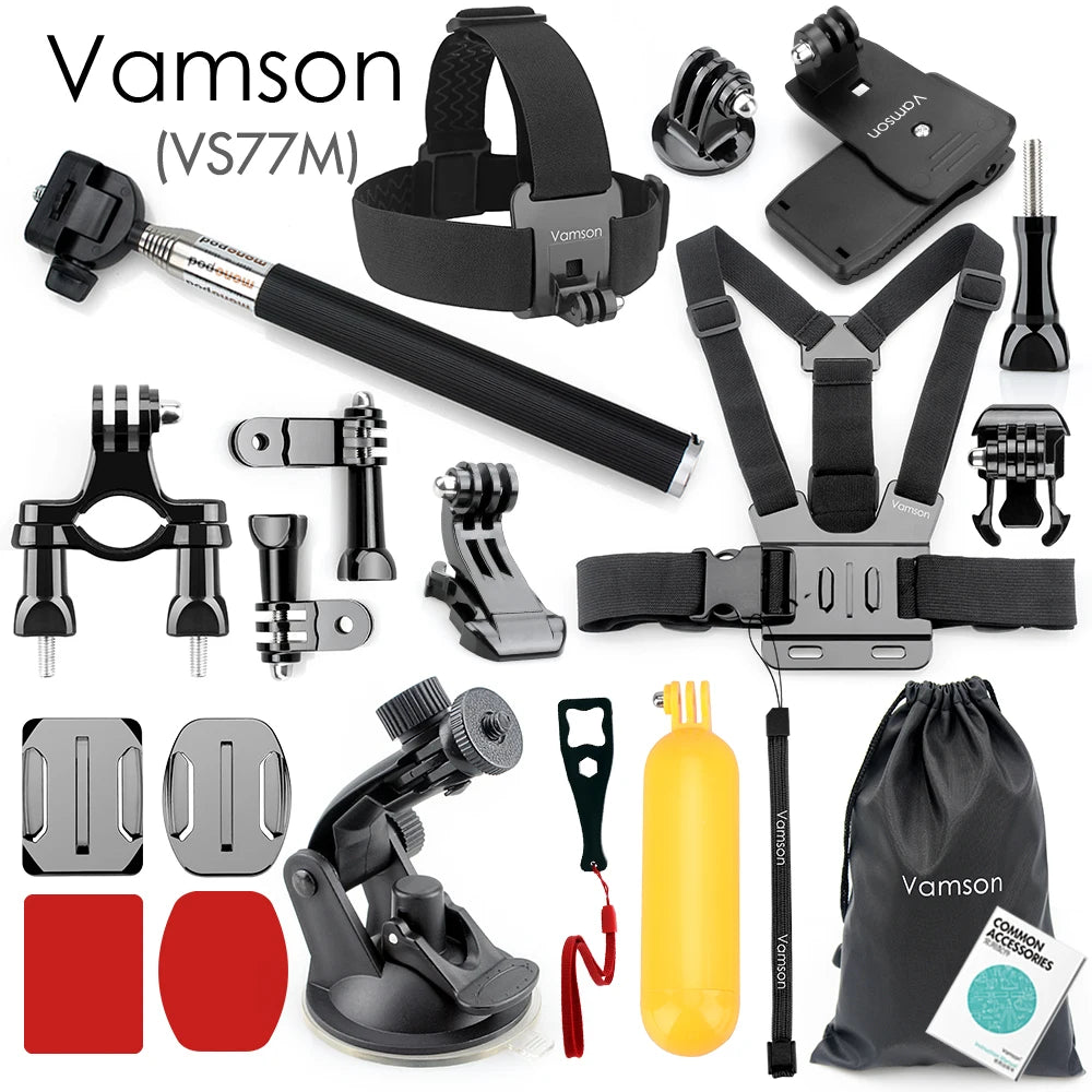 Vamson for Gopro Accessories Set for Go Pro Hero 11 10 9 8 7 6 5 Kit Selfie