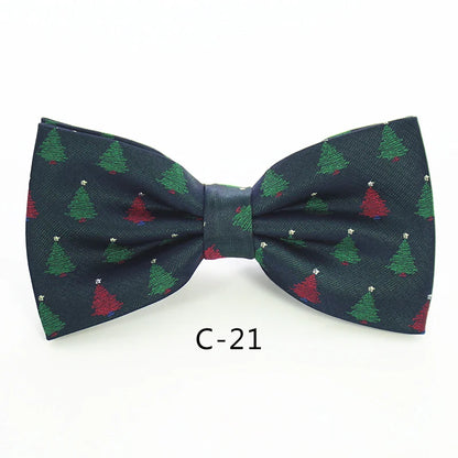 JEMYGINS Christmas Bow Ties for Mens Shirt  Snowflake Christmas Tree Pattern