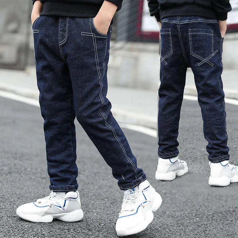 IENENS Kids Boys Jeans  Fashion Clothes Classic Pants Denim