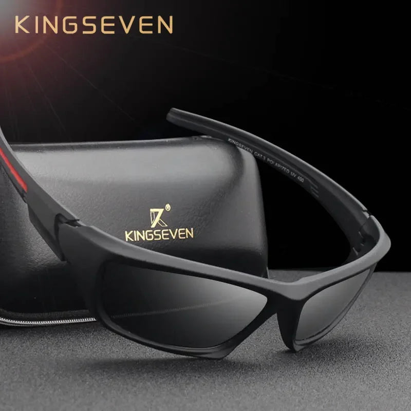 KINGSEVEN Fashion Polarized UV400 Sunglasses Men Cycling Luxury Brand Designer