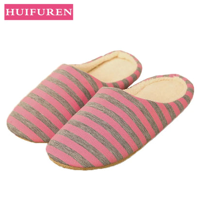 Women Indoor Slippers Short Plush Spring Autumn Flat Shoes Woman Home Bedroom